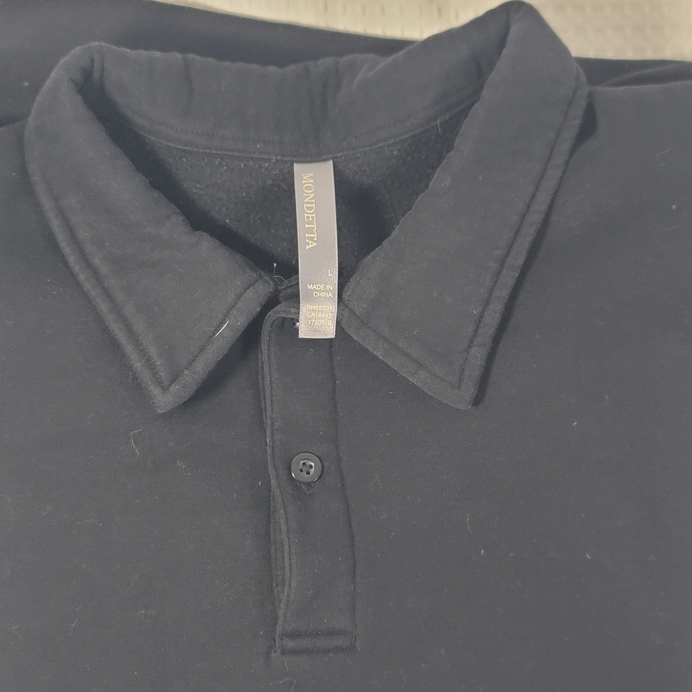 Mondetta Men’s Black Polo with Button Placket